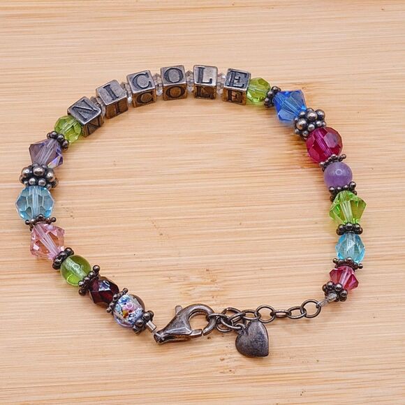 Vintage Custom Austrian Crystal and Sterling Silver Bracelet "Nicole" - Picture 9 of 12